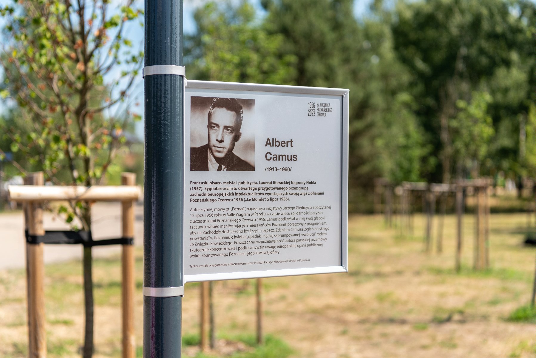 Mówił o Poznańskim Czerwcu, gdy inni udawali, że nic się nie dzieje. Albert Camus ma swój park w Poznaniu