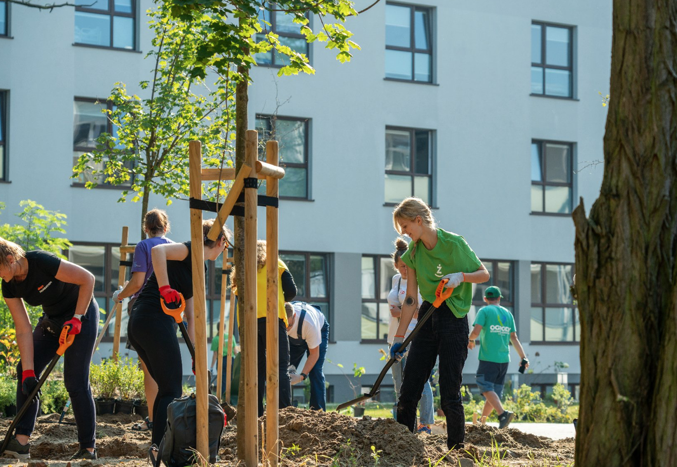 Wolontariusze zasadzili setki roślin